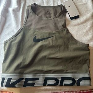 Nike Pro Women’s Athletic Bra in Olive Green